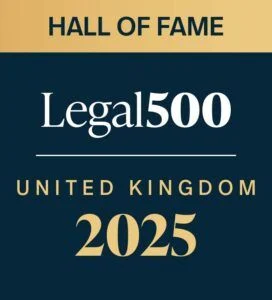 Hall of Fame Legal 500 - United Kingdom 2025